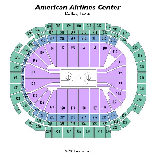 Mavs Seating Chart With Rows