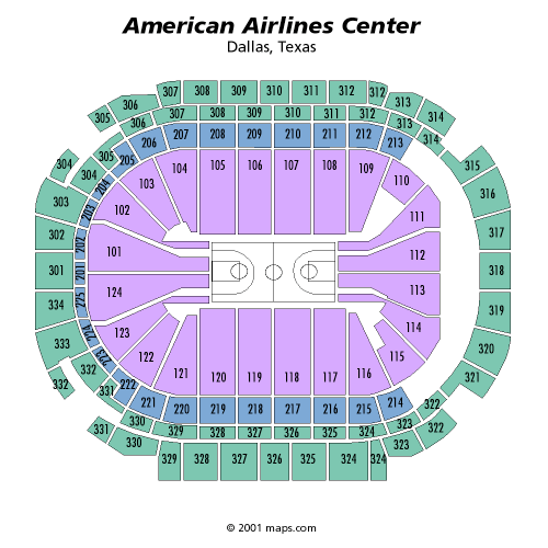 American Airlines Arena Dallas Mavericks Seating Chart Elcho Table