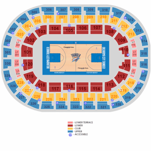 Thunder Tickets Seating Chart