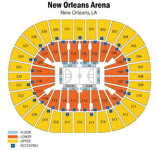 Smoothie King Center Seating Chart Pelicans