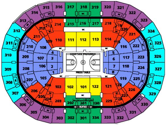 Moda Center Suite Seating Chart