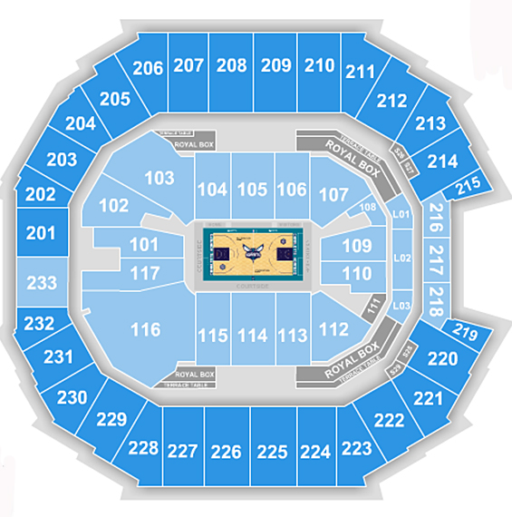 Spectrum Center Seating Chart Charlotte Hornets