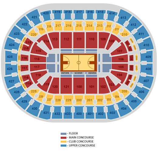 Verizon Arena Seating Chart Washington Dc