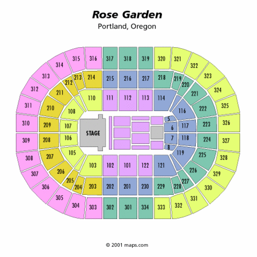 Moda Center At The Rose Quarter Seating Chart