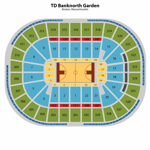 Boston Garden Seating Chart Bruins